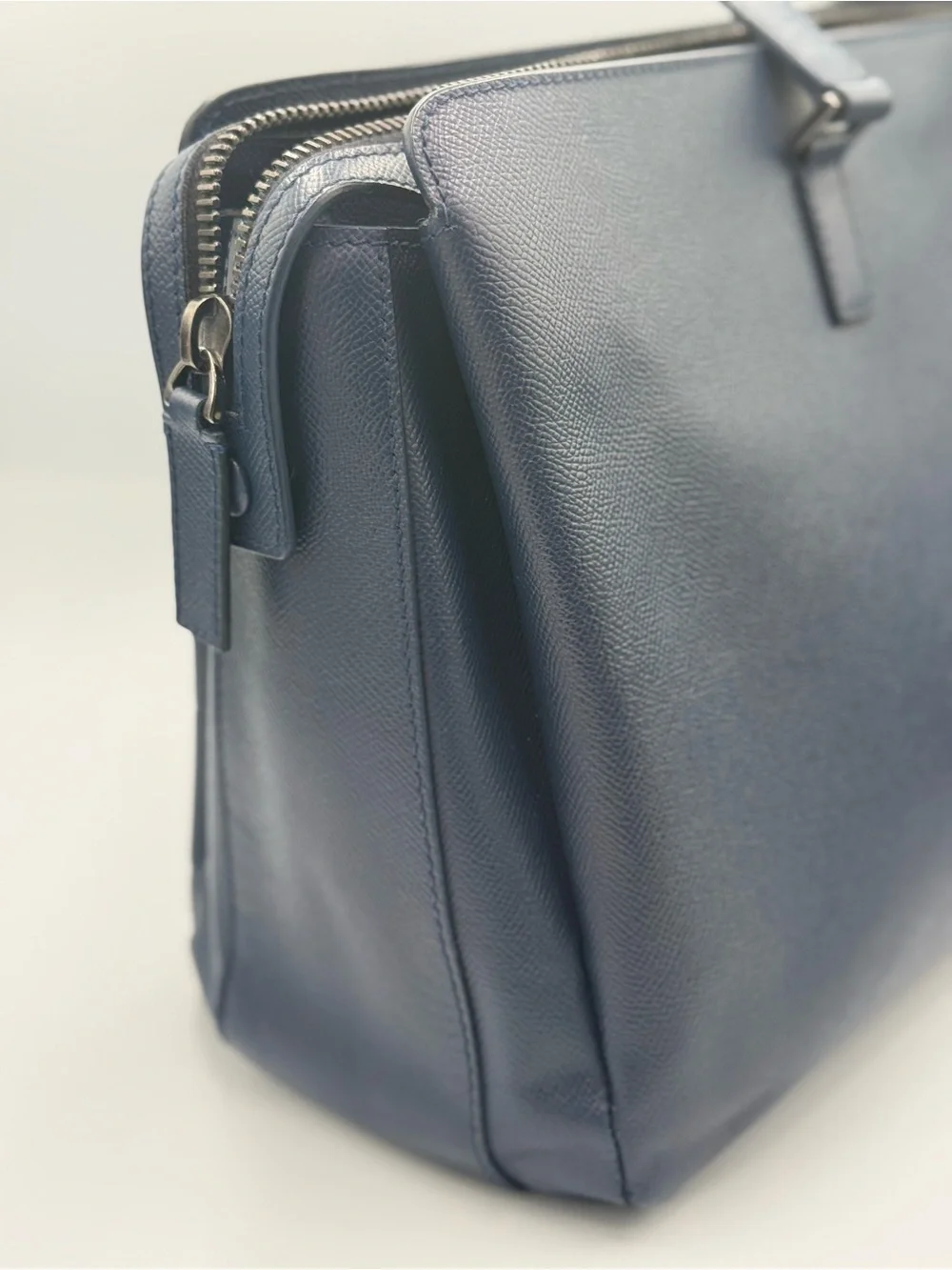 Valentino Garavani Vintage Navy Blue Leather Tote